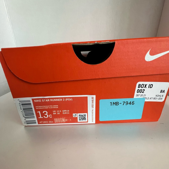 Nike, Kids Star Runner 2 (PSV) - Anthracite/Electric Green. Size: 13C (US) - Picture 12 of 13
